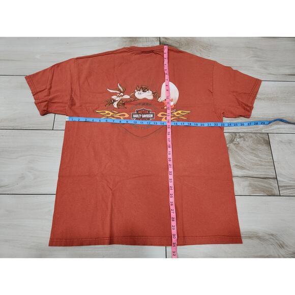 Vtg Harley Davidson Shirt Mens Looney Tunes Miami Florida size XL Taz Y2K - Picture 4 of 4